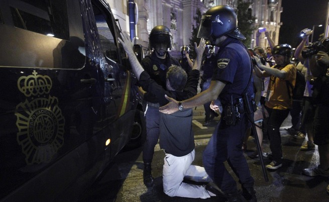 Няколко ранени на протест срещу правителството в Мадрид