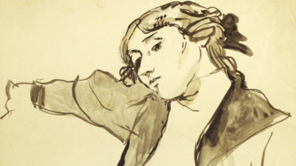 Жул Паскин - "Младо момиче", Париж, 1910, туш