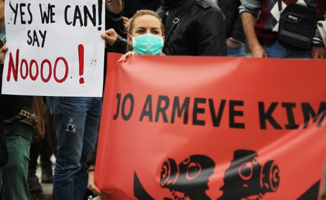 Протест в Албания