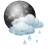 Partly cloudy and light rain
